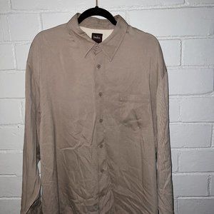 neiman marcus xl silk button down shirt